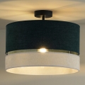 Duolla - Kiinteä kattokruunu DOUBLE 1xE27/15W/230V halkaisija 40 cm vihreä/harmaa