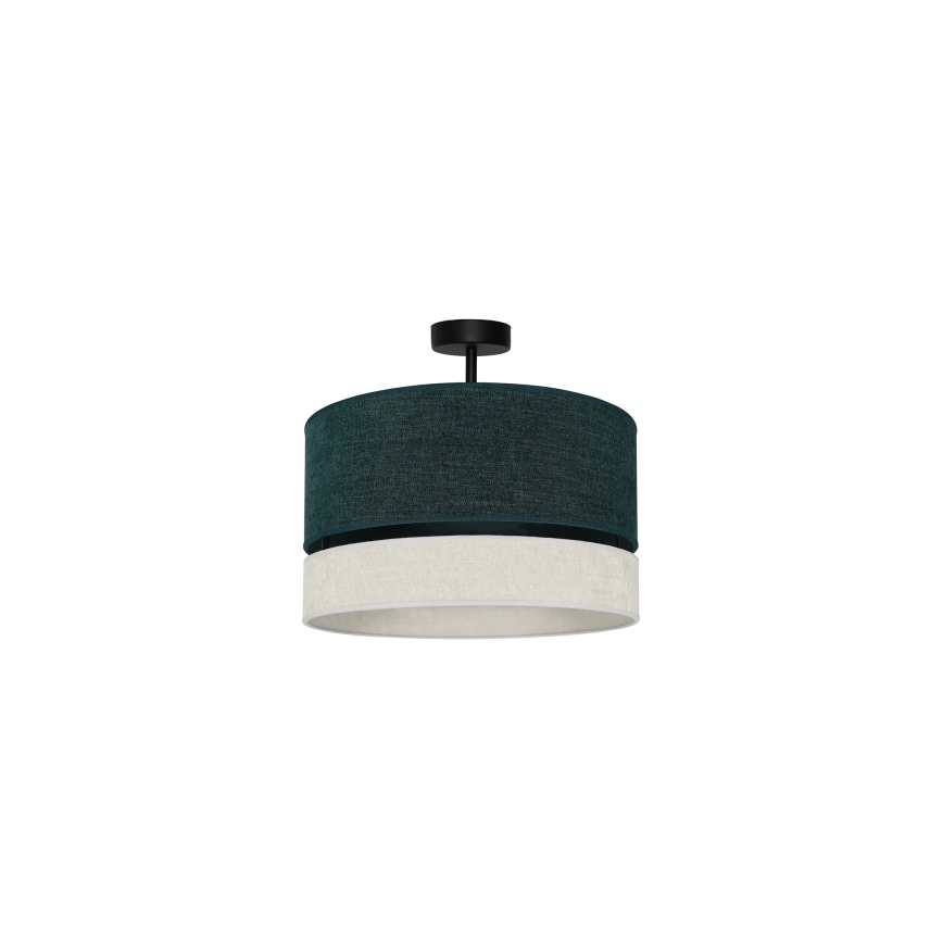 Duolla - Kiinteä kattokruunu DOUBLE 1xE27/15W/230V halkaisija 40 cm vihreä/harmaa