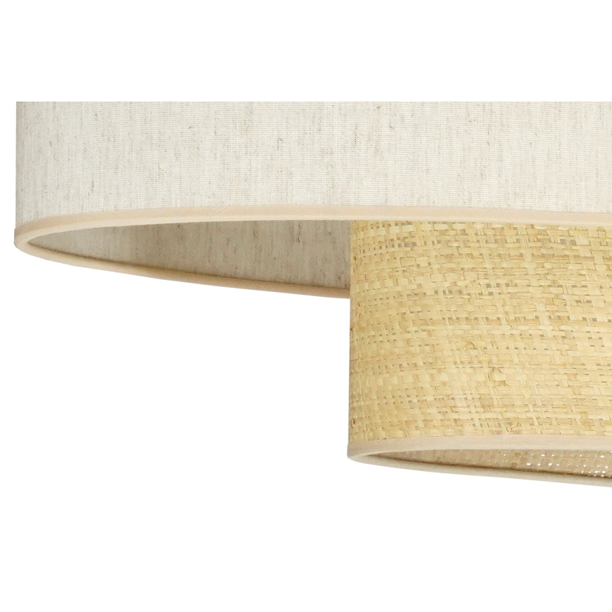 Duolla - Kiinteä kattokruunu DOUBLE OVAL NATURE 2xE27/15W/230V kerma/beige