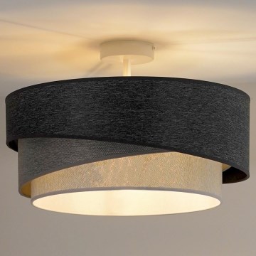 Duolla - Kiinteä kattokruunu KOBO 1xE27/15W/230V halkaisija 45 cm harmaa/valkoinen