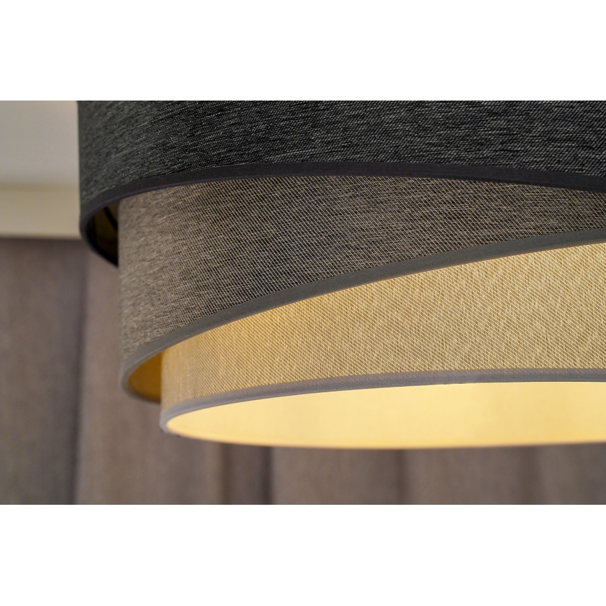 Duolla - Kiinteä kattokruunu KOBO 1xE27/15W/230V halkaisija 45 cm harmaa/valkoinen