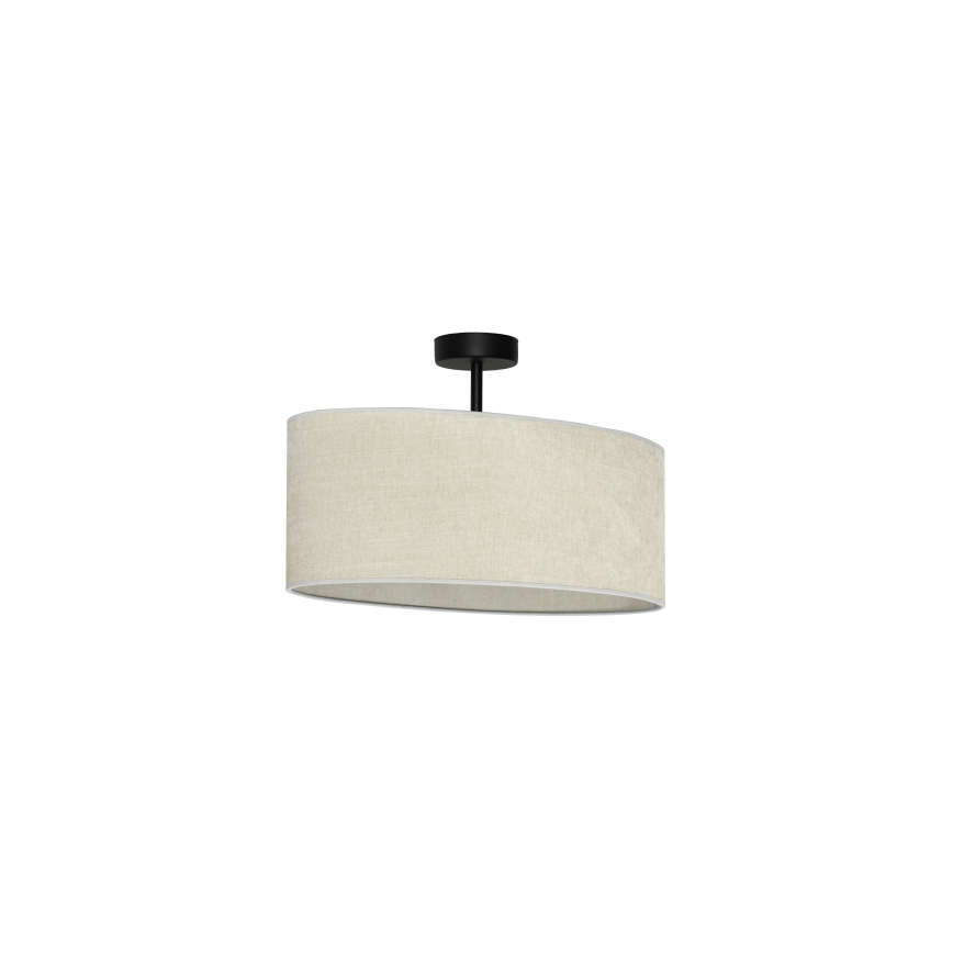 Duolla - Kiinteä kattokruunu OVAL 1xE27/15W/230V harmaa