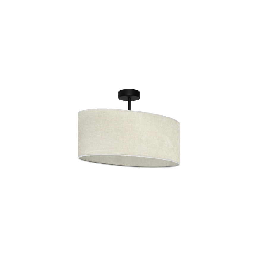 Duolla - Kiinteä kattokruunu OVAL 1xE27/15W/230V harmaa
