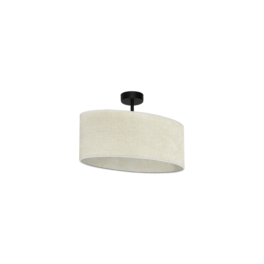 Duolla - Kiinteä kattokruunu OVAL 1xE27/15W/230V harmaa