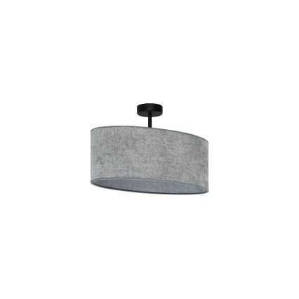 Duolla - Kiinteä kattokruunu OVAL 1xE27/15W/230V harmaa