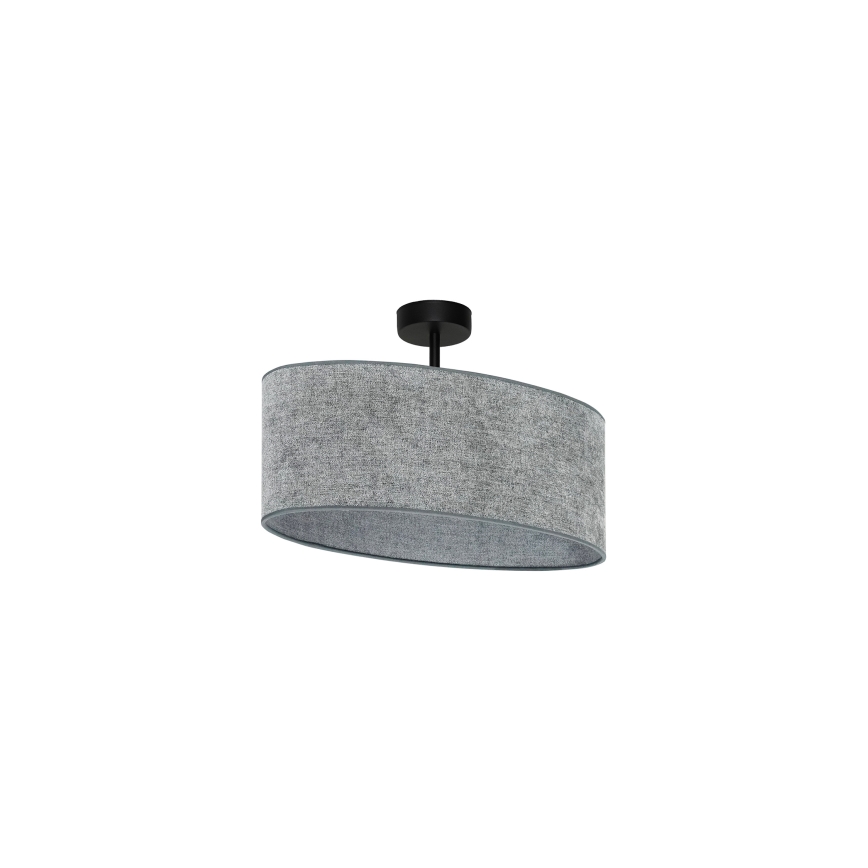 Duolla - Kiinteä kattokruunu OVAL 1xE27/15W/230V harmaa