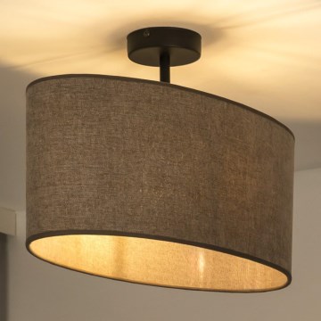 Duolla - Kiinteä kattokruunu OVAL 1xE27/15W/230V ruskea