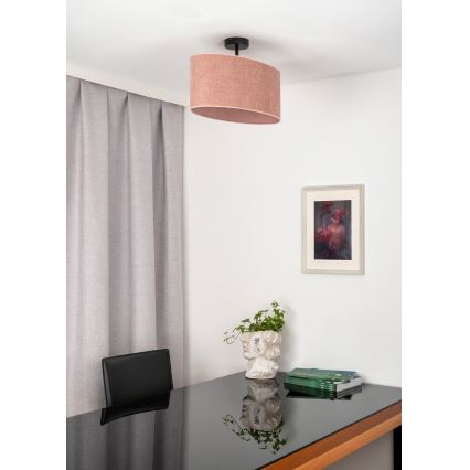 Duolla - Kiinteä kattokruunu OVAL 1xE27/15W/230V vaaleanpunainen