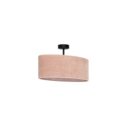 Duolla - Kiinteä kattokruunu OVAL 1xE27/15W/230V vaaleanpunainen