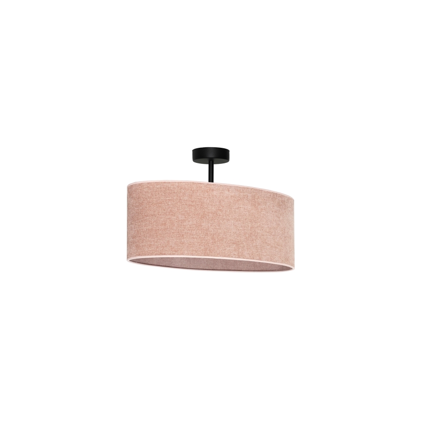 Duolla - Kiinteä kattokruunu OVAL 1xE27/15W/230V vaaleanpunainen