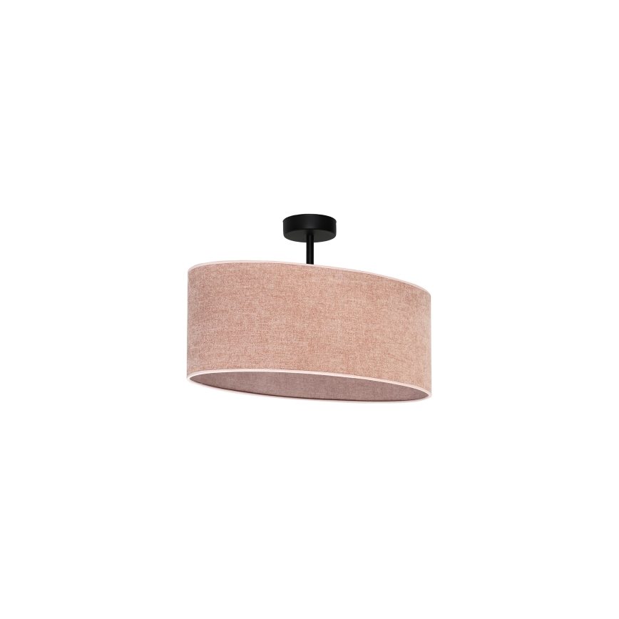 Duolla - Kiinteä kattokruunu OVAL 1xE27/15W/230V vaaleanpunainen