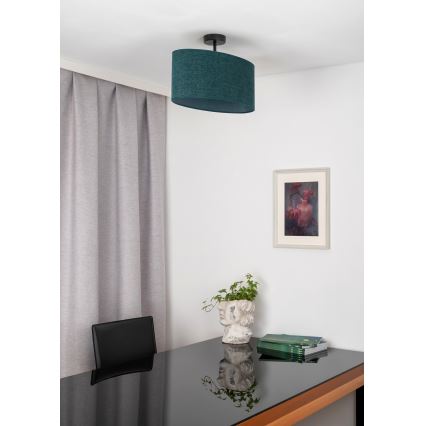 Duolla - Kiinteä kattokruunu OVAL 1xE27/15W/230V vihreä