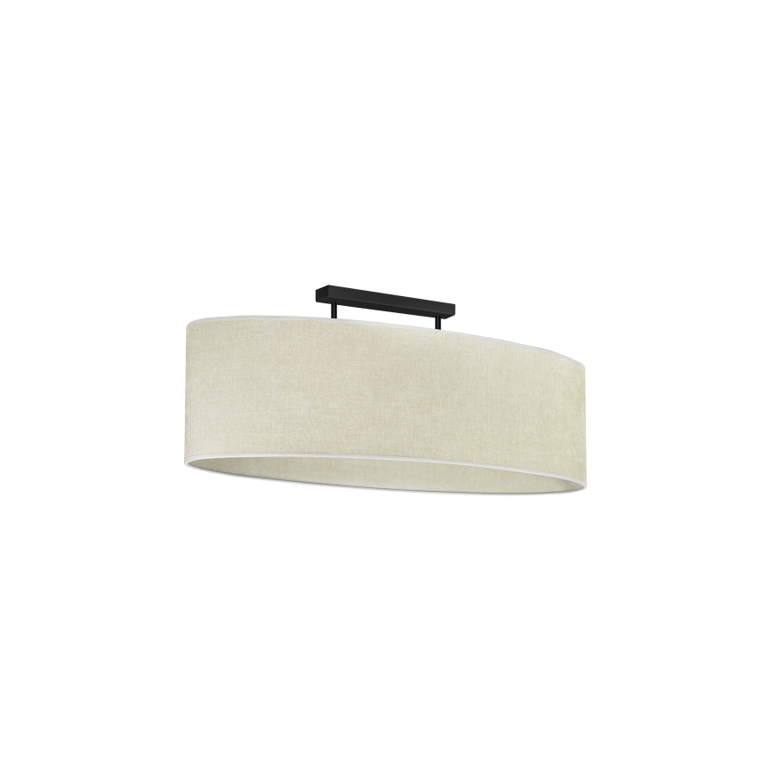 Duolla - Kiinteä kattokruunu OVAL 2xE27/15W/230V harmaa