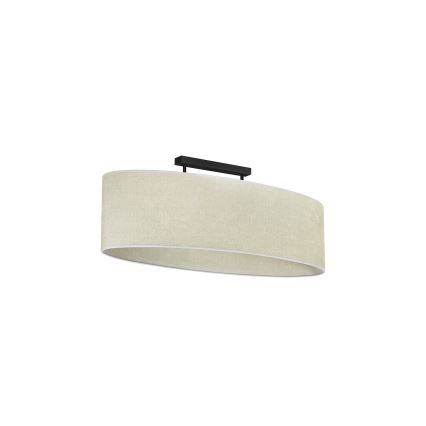 Duolla - Kiinteä kattokruunu OVAL 2xE27/15W/230V harmaa