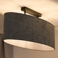 Duolla - Kiinteä kattokruunu OVAL 2xE27/15W/230V harmaa