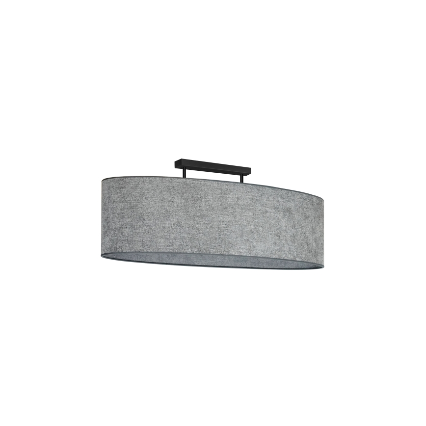 Duolla - Kiinteä kattokruunu OVAL 2xE27/15W/230V harmaa
