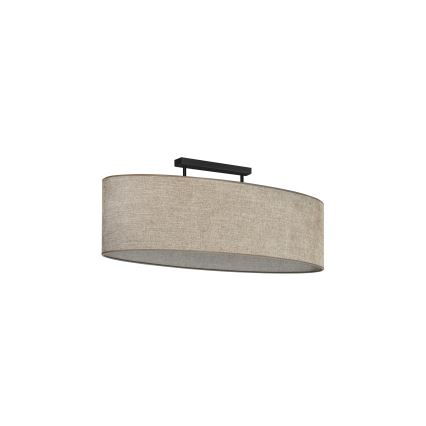 Duolla - Kiinteä kattokruunu OVAL 2xE27/15W/230V ruskea