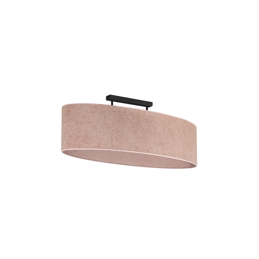 Duolla - Kiinteä kattokruunu OVAL 2xE27/15W/230V vaaleanpunainen