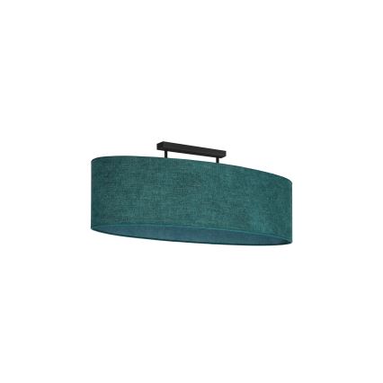 Duolla - Kiinteä kattokruunu OVAL 2xE27/15W/230V vihreä