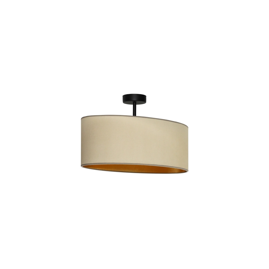 Duolla - Kiinteä kattokruunu OVAL VEGAN 1xE27/15W/230V beige