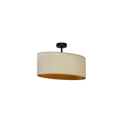 Duolla - Kiinteä kattokruunu OVAL VEGAN 1xE27/15W/230V beige