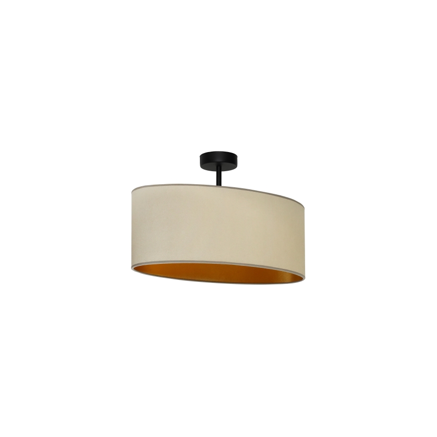 Duolla - Kiinteä kattokruunu OVAL VEGAN 1xE27/15W/230V beige