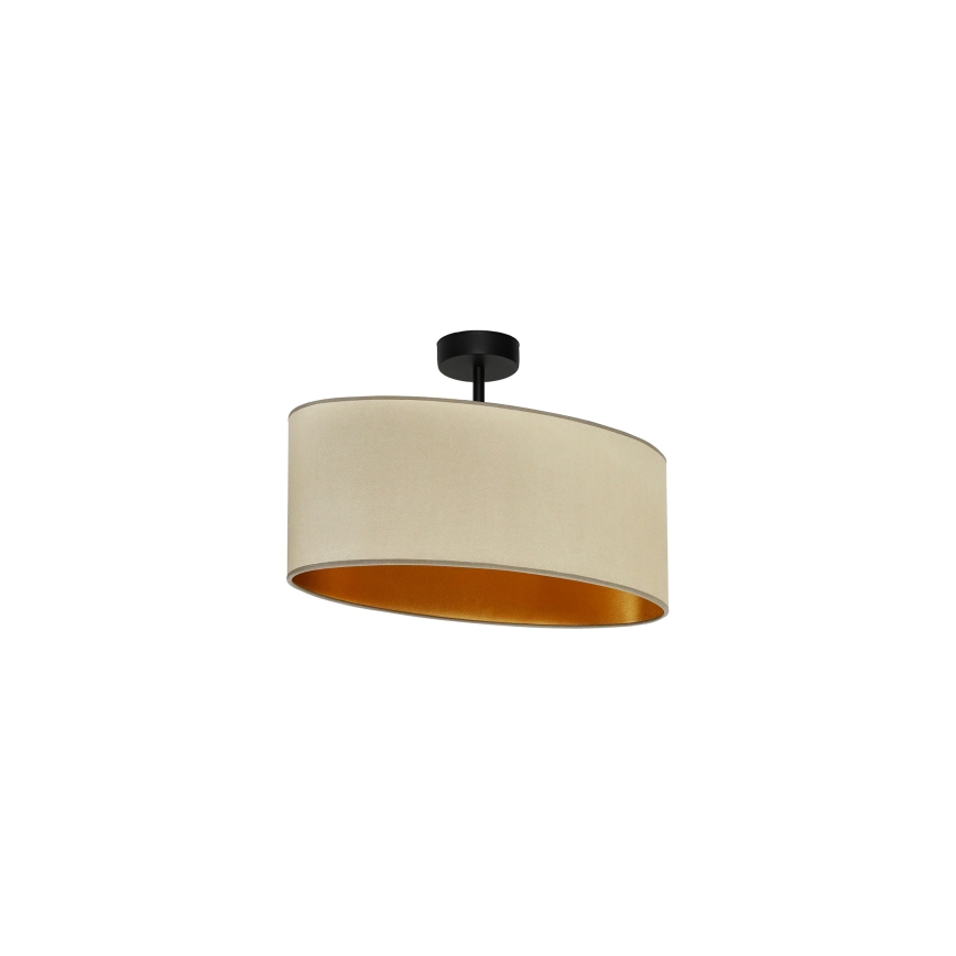 Duolla - Kiinteä kattokruunu OVAL VEGAN 1xE27/15W/230V beige