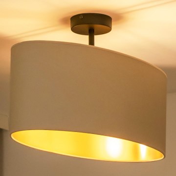 Duolla - Kiinteä kattokruunu OVAL VEGAN 1xE27/15W/230V kerma