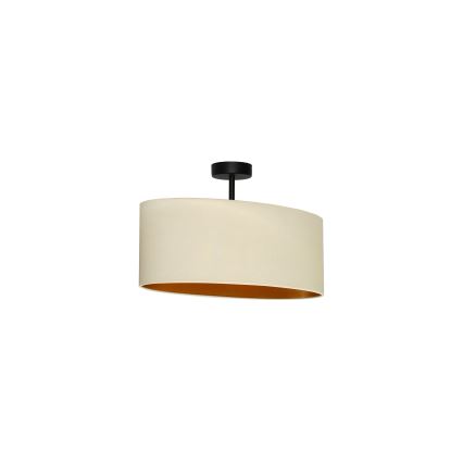 Duolla - Kiinteä kattokruunu OVAL VEGAN 1xE27/15W/230V kerma