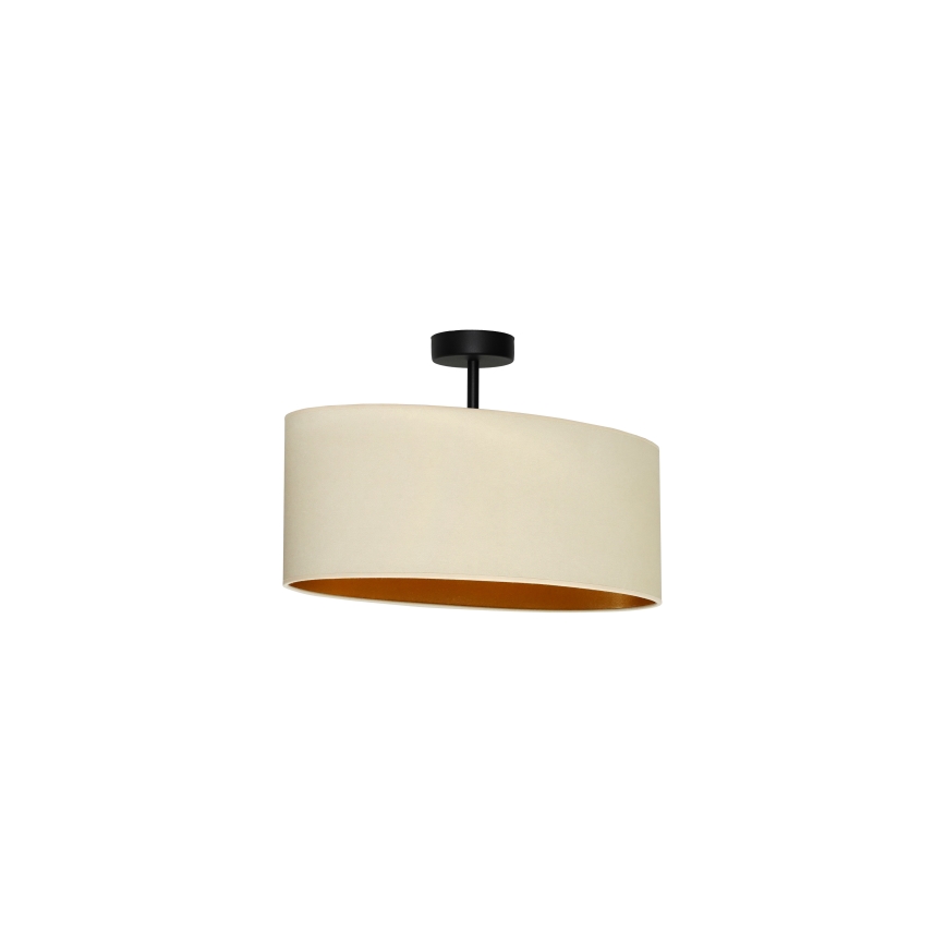 Duolla - Kiinteä kattokruunu OVAL VEGAN 1xE27/15W/230V kerma