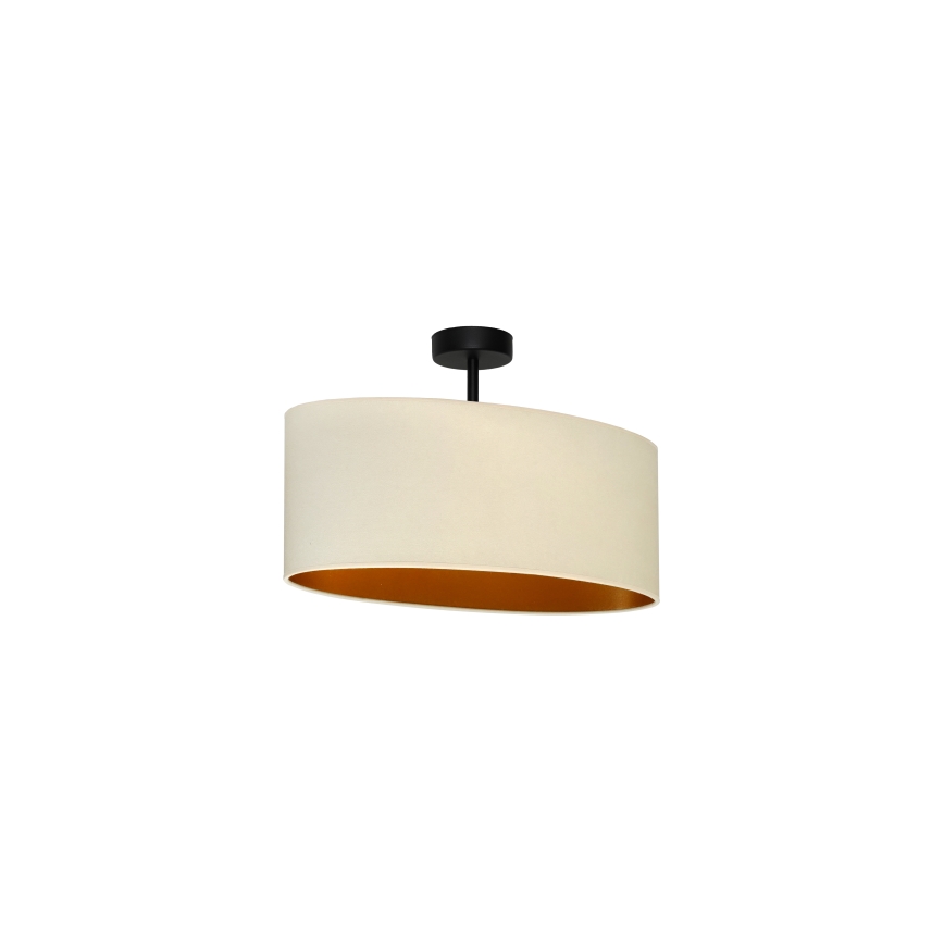 Duolla - Kiinteä kattokruunu OVAL VEGAN 1xE27/15W/230V kerma