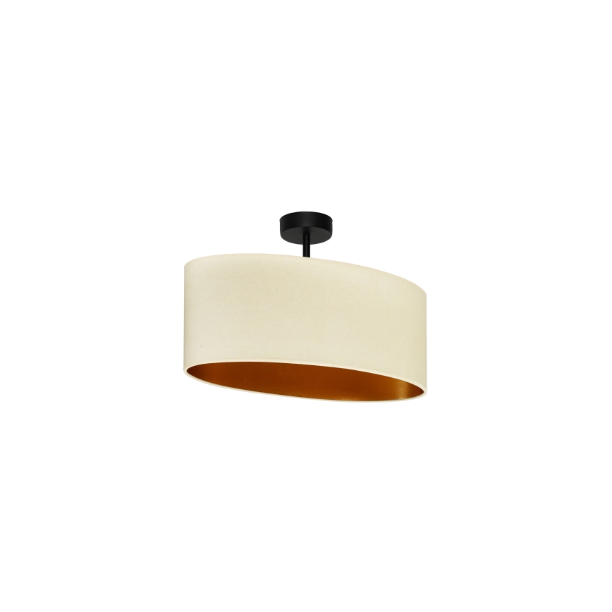 Duolla - Kiinteä kattokruunu OVAL VEGAN 1xE27/15W/230V kerma