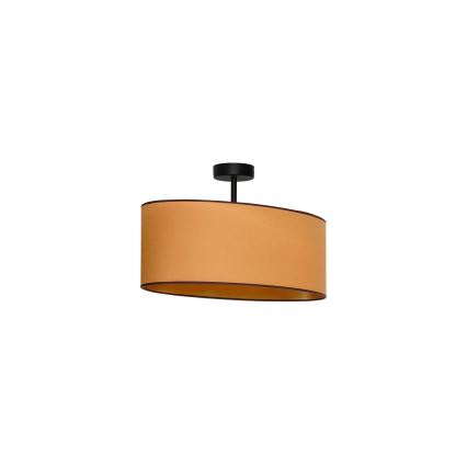 Duolla - Kiinteä kattokruunu OVAL VEGAN 1xE27/15W/230V ruskea
