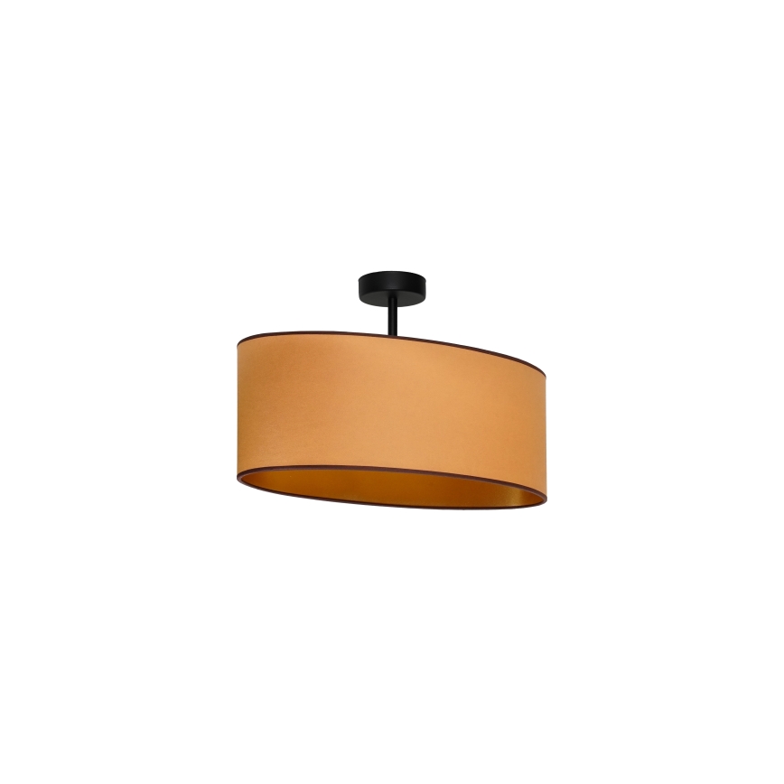 Duolla - Kiinteä kattokruunu OVAL VEGAN 1xE27/15W/230V ruskea