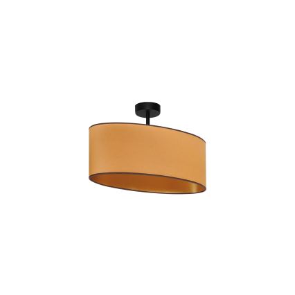 Duolla - Kiinteä kattokruunu OVAL VEGAN 1xE27/15W/230V ruskea