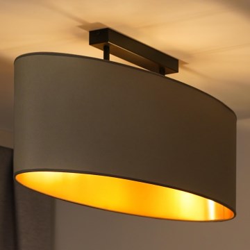 Duolla - Kiinteä kattokruunu OVAL VEGAN 2xE27/15W/230V beige