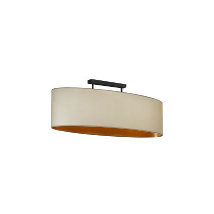 Duolla - Kiinteä kattokruunu OVAL VEGAN 2xE27/15W/230V beige