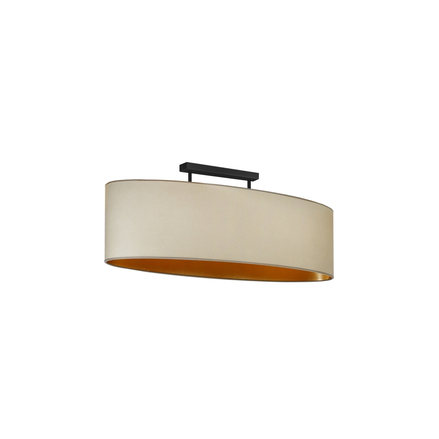 Duolla - Kiinteä kattokruunu OVAL VEGAN 2xE27/15W/230V beige