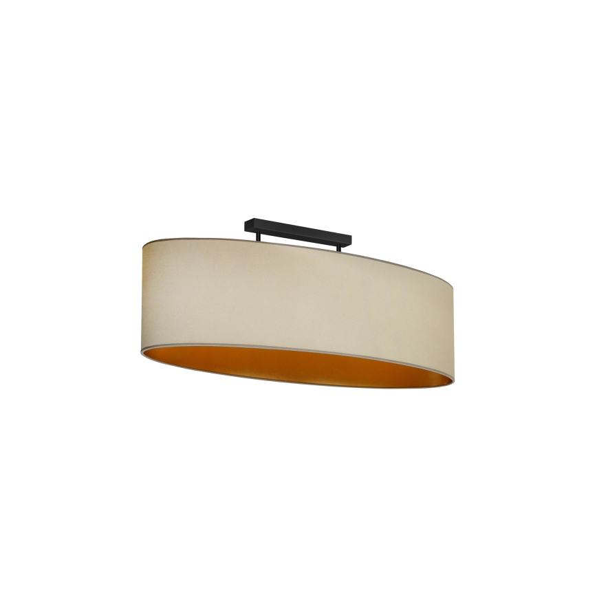 Duolla - Kiinteä kattokruunu OVAL VEGAN 2xE27/15W/230V beige