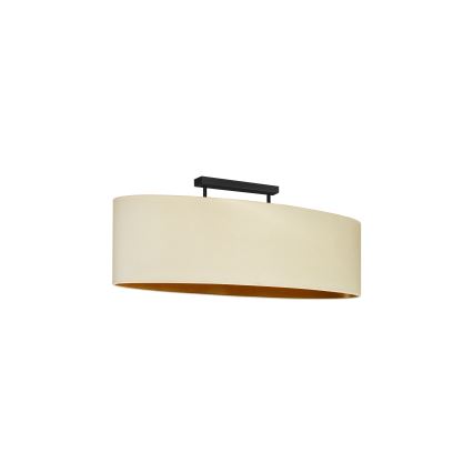 Duolla - Kiinteä kattokruunu OVAL VEGAN 2xE27/15W/230V kerma
