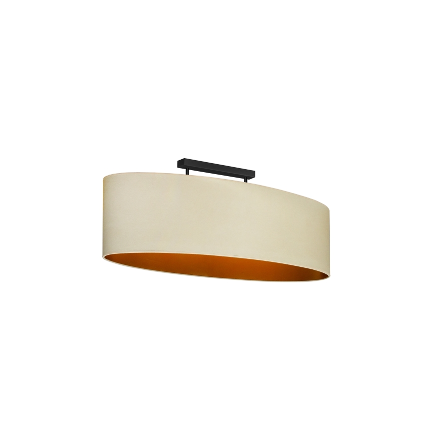 Duolla - Kiinteä kattokruunu OVAL VEGAN 2xE27/15W/230V kerma
