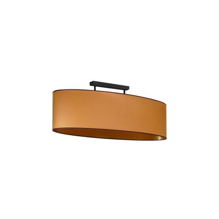 Duolla - Kiinteä kattokruunu OVAL VEGAN 2xE27/15W/230V ruskea
