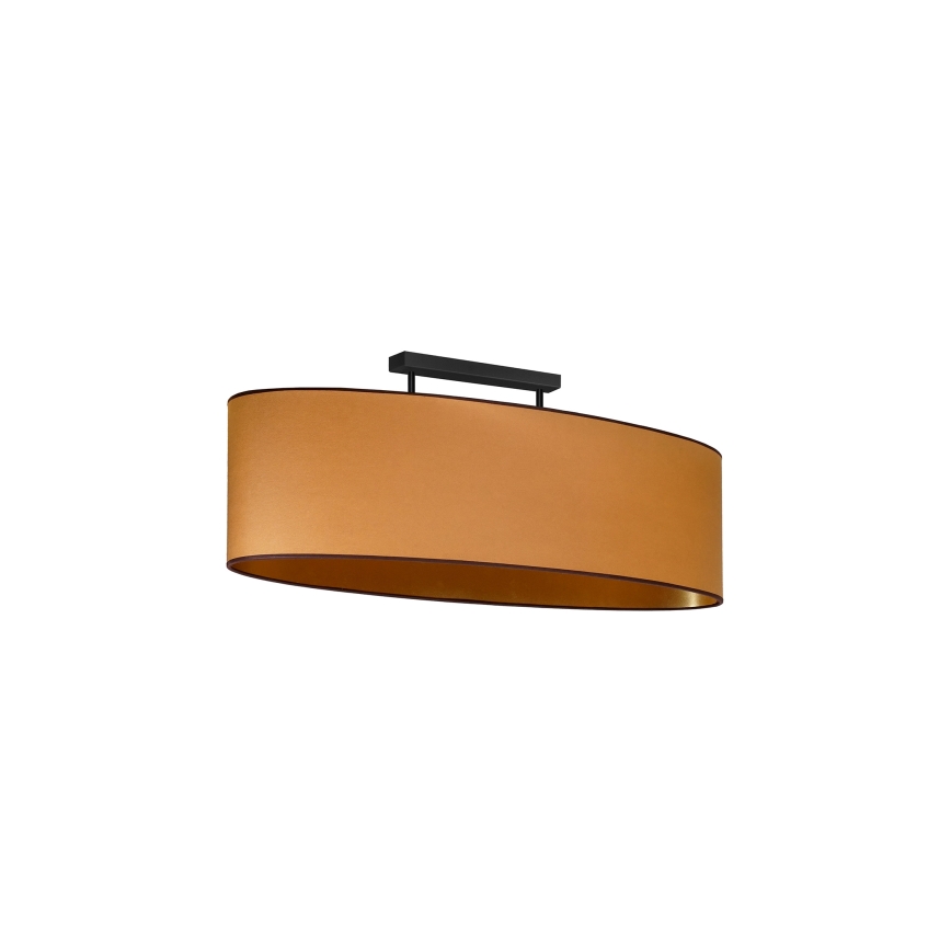 Duolla - Kiinteä kattokruunu OVAL VEGAN 2xE27/15W/230V ruskea