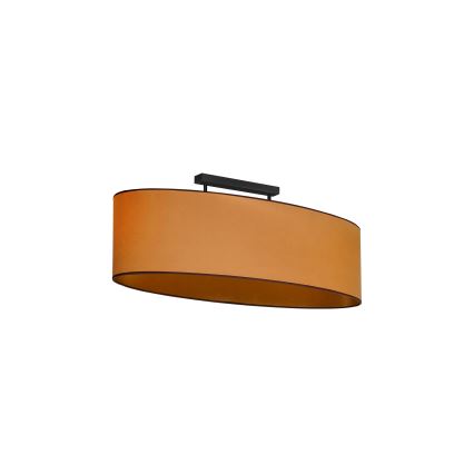 Duolla - Kiinteä kattokruunu OVAL VEGAN 2xE27/15W/230V ruskea