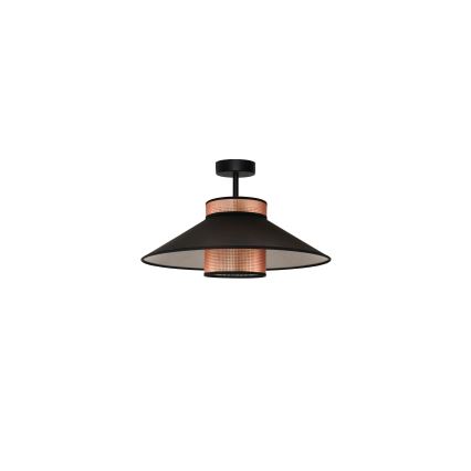 Duolla - Kiinteä kattokruunu RIO SHINY 1xE27/15W/230V halkaisija 45 cm musta/kupari