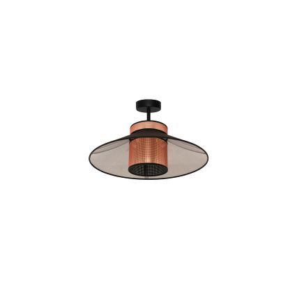 Duolla - Kiinteä kattokruunu RIO SHINY 1xE27/15W/230V halkaisija 45 cm musta/kupari