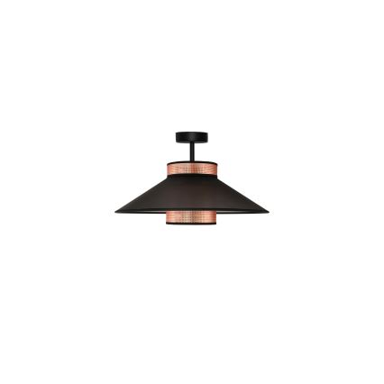 Duolla - Kiinteä kattokruunu RIO SHINY 1xE27/15W/230V halkaisija 45 cm musta/kupari