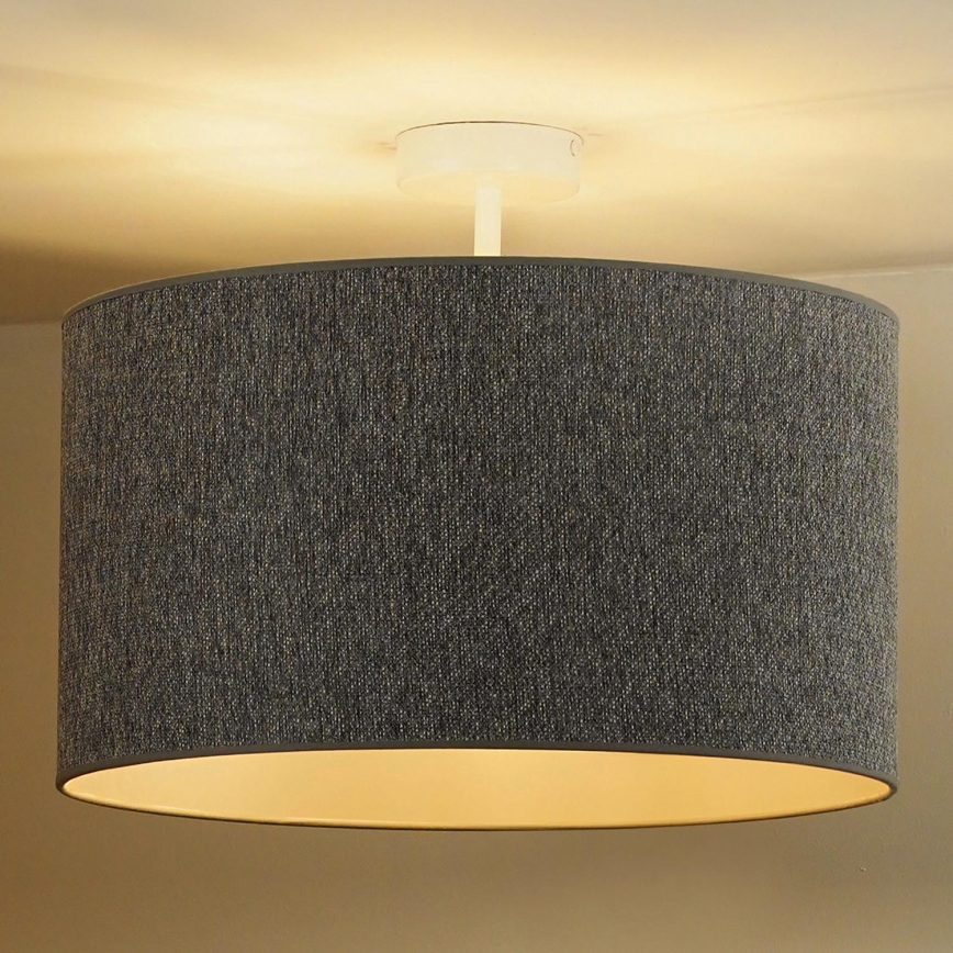 Duolla - Kiinteä kattokruunu ROLLER ECO RECYCLING 1xE27/15W/230V halkaisija 45 cm harmaa