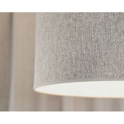 Duolla - Kiinteä kattokruunu ROLLER ECO RECYCLING 1xE27/15W/230V halkaisija 45 cm harmaa