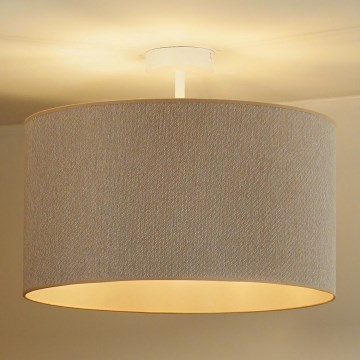 Duolla - Kiinteä kattokruunu ROLLER ECO RECYCLING 1xE27/15W/230V halkaisija 45 cm kerma